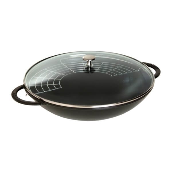 Wokkipannu lasikannella Ø37 cm 5,7 L